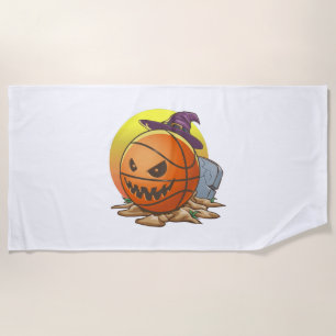 Serviette De Plage Halloween de basket-ball