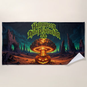 Serviette De Plage Halloween de destruction massive Citrouille radioa