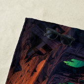 Serviette De Plage Halloween de destruction massive Citrouille radioa (En situation)