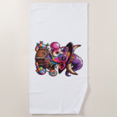 Serviette De Plage Halloween de la vache Rainbow Highland (Devant)