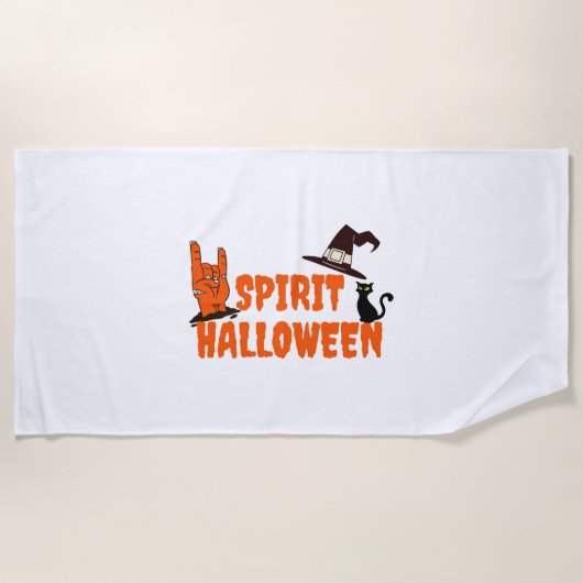 Serviette De Plage Halloween de l'esprit (Devant)