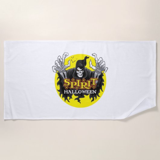 Serviette De Plage Halloween de l'esprit (Devant)
