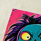 Serviette De Plage Halloween de nuit éffrayante conception créatrice (En situation)