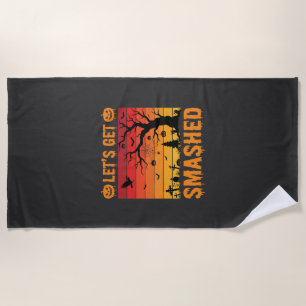 Serviette De Plage Halloween Déchaînons-Nous Cimetière Ensorcelé