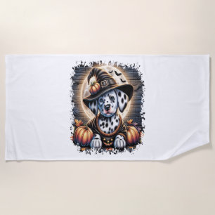 Serviette De Plage Halloween du chien dalmate