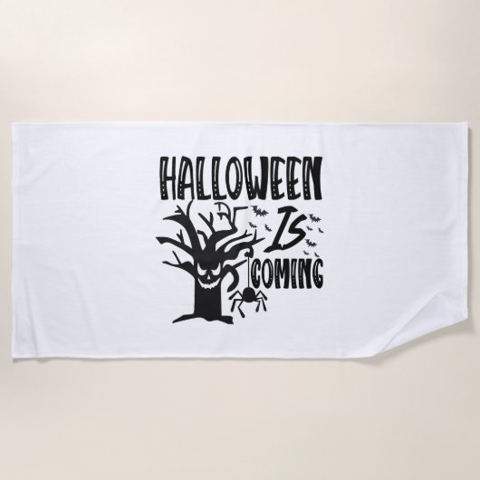 Serviette De Plage Halloween est à venir (Devant)