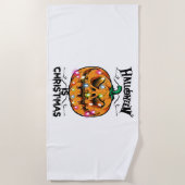 Serviette De Plage Halloween est Noël (Devant)