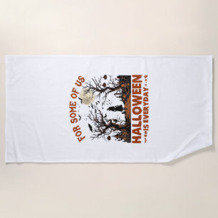Serviette De Plage Halloween est tous les jours Sorcière Silhouette P