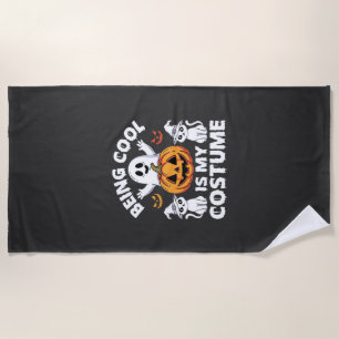 Serviette De Plage Halloween être cool est mon design de costume de f