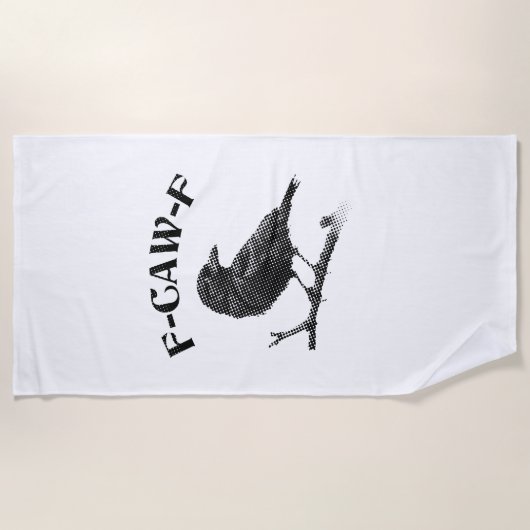 Serviette De Plage Halloween F-CAW-F du Corbeau (Devant)