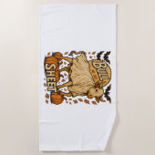 Serviette De Plage Halloween feuille de taureau de vache (Devant)