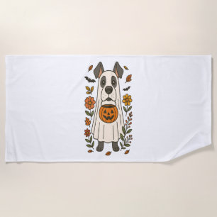 Serviette De Plage Halloween Grandes Fleurs Danoises