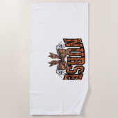 Serviette De Plage Halloween Infirmière Coquette Bow Classique Éffray (Devant)