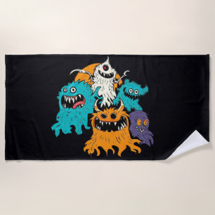 Serviette De Plage Halloween/Monster/octobre/automne