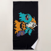 Serviette De Plage Halloween/Monster/octobre/automne (Devant)