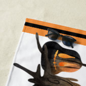 Serviette De Plage Halloween/octobre/automne/arbre citrouille (En situation)