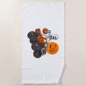 Serviette De Plage Halloween Skeleton équitation Monster Camion (Devant)