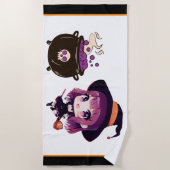 Serviette De Plage Halloween/sorcière/automne/octobre (Devant)