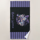 Serviette De Plage Halloween/Sorcière/violet (Devant)