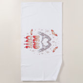 Serviette De Plage halloween Squelette Mains Coeur, chauves-souris et (Devant)