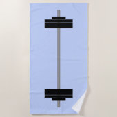 Serviette De Plage Haltère d'haltérophilie (Devant)
