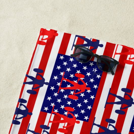 Serviette De Plage Haltérophilie (En situation)