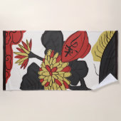 Serviette De Plage Hanafuda "Kiku-ni-sakazuki" (Devant)