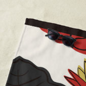 Serviette De Plage Hanafuda "Kiku-ni-sakazuki" (En situation)