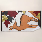 Serviette De Plage Hanafuda "Momiji-ni-shika" (Devant)