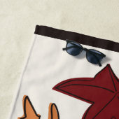 Serviette De Plage Hanafuda "Momiji-ni-shika" (En situation)