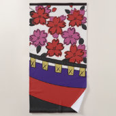 Serviette De Plage Hanafuda "Sakura-ni-maku" (Devant)