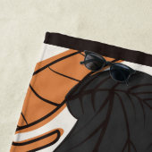 Serviette De Plage Hanafuda "Yanagi-ni-Ono-Michikaze" (En situation)