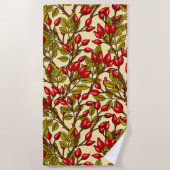 Serviette De Plage hanches roses, rouge, vert, jaune (Devant)