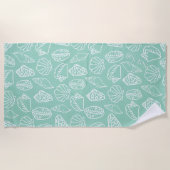 Serviette De Plage Hand-drawn Shell Patterned Beach Towel (Devant)