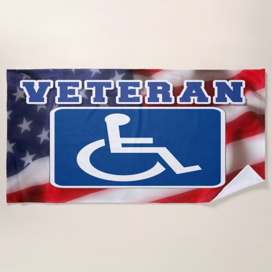 Serviette De Plage Handicap Handicap Vétérinaire États-Unis (Devant)