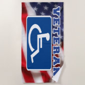Serviette De Plage Handicap Handicap Vétérinaire États-Unis (Devant)
