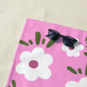 Serviette De Plage Happy Flowers (En situation)