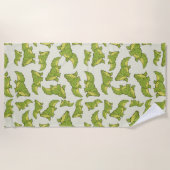 Serviette De Plage Happy Gator (Devant)