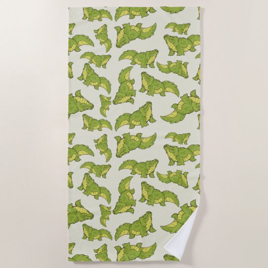 Serviette De Plage Happy Gator (Devant)