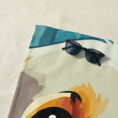 Serviette De Plage Happy Golden Retriever (En situation)