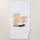 SERVIETTE DE PLAGE HAPPY HALLOWEEN CAT (Devant)