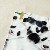 Serviette De Plage Happy Panda Beach Towel Drôle (En situation)