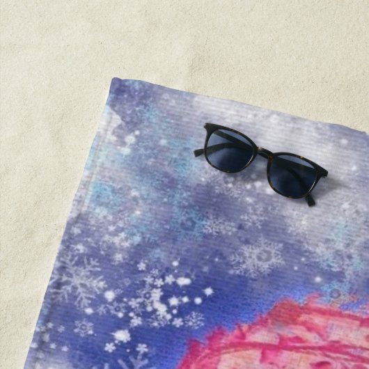 Serviette De Plage Happy Penguin - Noël - (En situation)