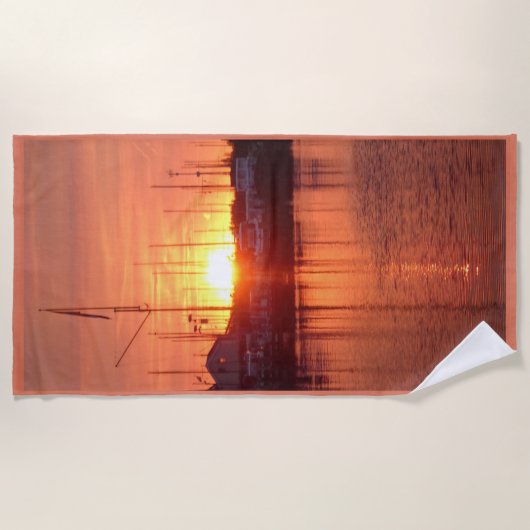 Serviette de plage Harbour Sunset Beach (Devant)