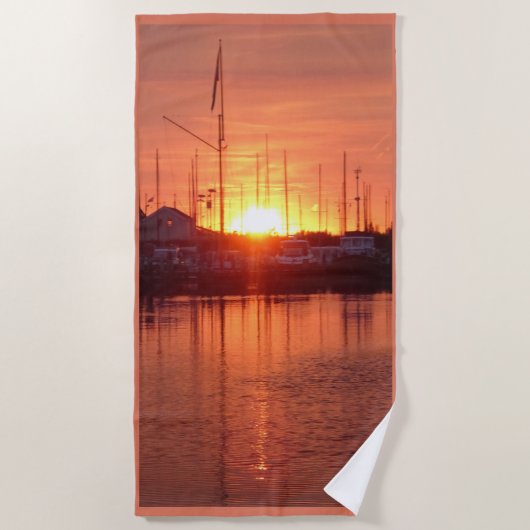Serviette de plage Harbour Sunset Beach (Devant)