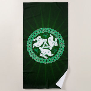 Serviette De Plage Hares de Triskele celtique