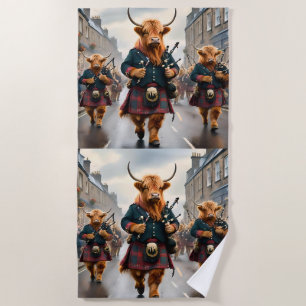 Serviette De Plage Harmonie des Highlands : groupe de vaches highland