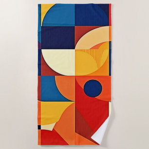 Serviette De Plage Harmonie Géométrique : Conception Artistique