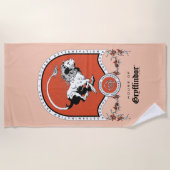 Serviette De Plage HARRY POTTER™ | Délicat croquis GRYFFINDOR™ Crest (Devant)