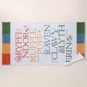 Serviette De Plage HARRY POTTER™ | Délicat Sketch HOGWARTS™ Maisons (Devant)